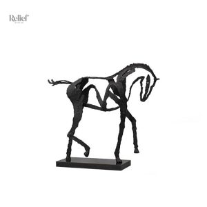 Statue en fer représentant un cheval, œuvre d'art originale
