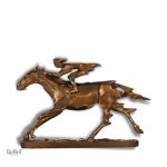 Statue cheval en bronze moderne 21 cm, sculpture élégante