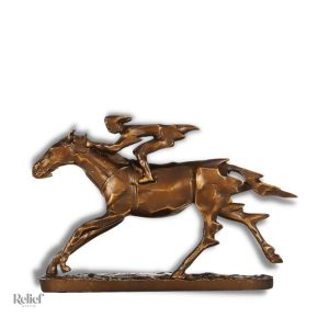 Statue cheval en bronze moderne 21 cm, sculpture élégante