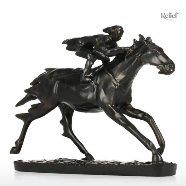 Sculpture cheval en bronze, design contemporain 21 cm