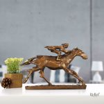 Sculpture cheval bronze, 21 cm, style contemporain unique