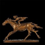 Statue en bronze, cheval 21 cm, accent artistique pour intérieur
