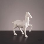Statue de cheval en origami géométrique décoratif