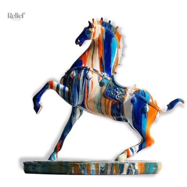 statue-cheval-patte-levee-1 Statue Cheval Patte Levée - sculpture décorative en résine