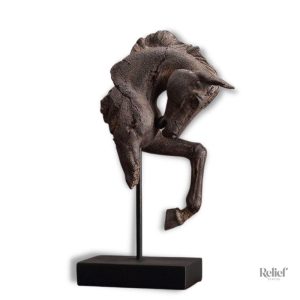 Statue Cheval en pierre, sculpture élégante et artistique