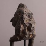 Sculpture cheval en pierre, pièce décorative unique