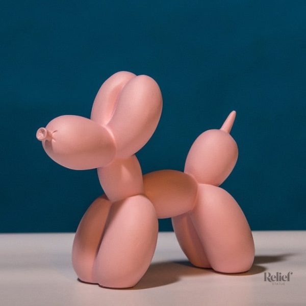 Sculpture de chien enjoué, objet de décoration
