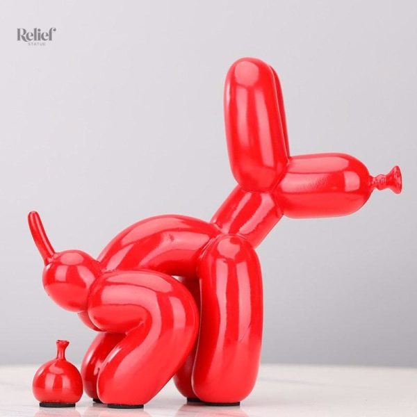 Statue humoristique de chien avec accessoires
