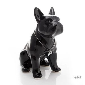 Figurine de chien bouledogue, 31 cm, design élégant