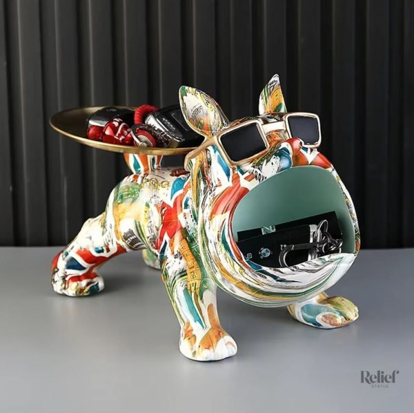 statue-chien-bouledogue-pop-art-avec-plateau-20-cm-1 Statue chien bouledogue pop art avec plateau 20 cm