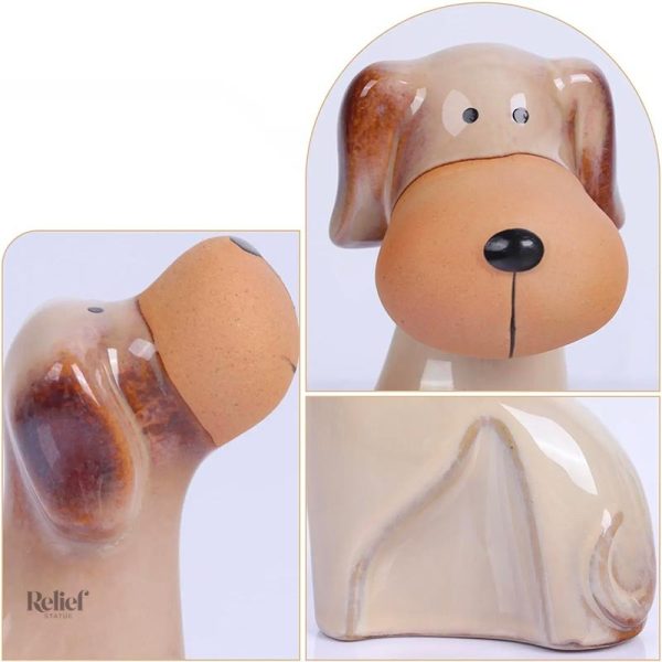 Chien en céramique, pièce artistique unique