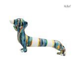 Objet décoratif, statue chien teckel vibrant