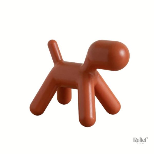 Statue de chien au design minimaliste pour décoration chic