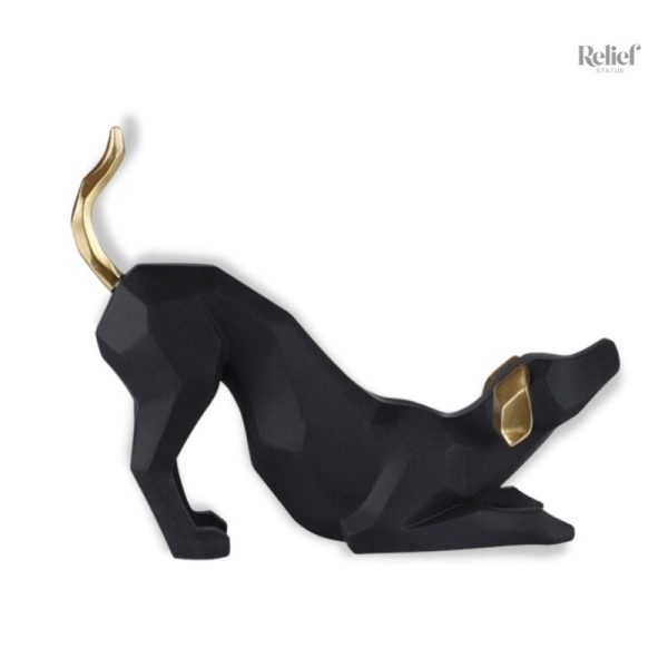 Statue chien origami en décoration moderne