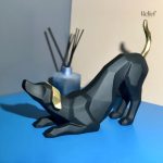 Figurine chien en origami pour intérieur élégant