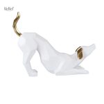 Statue moderne de chien en forme d'origami