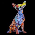 Statue de chien en graffiti, ajout original à votre déco