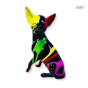 Statue Chihuahua en décoration élégante pour intérieur