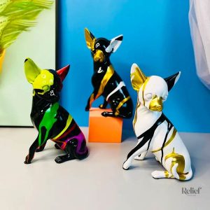 Chihuahua sculpture décorative pour animaux de compagnie