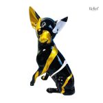 Figurine de chien Chihuahua en résine pour décoration