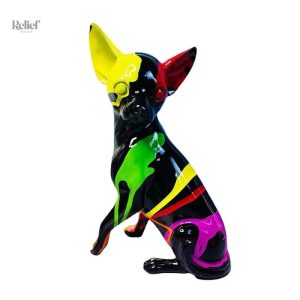 Statue réaliste de Chihuahua, accessoire pour la maison