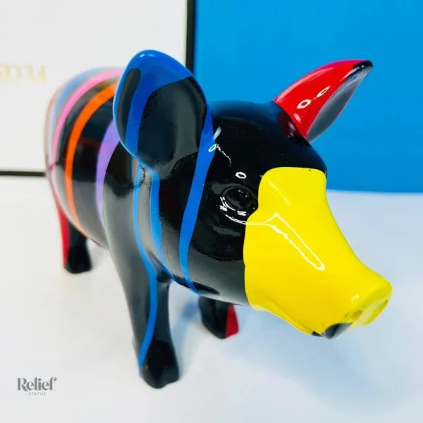 Figurine de cochon, 13 cm, accent amusant pour la maison