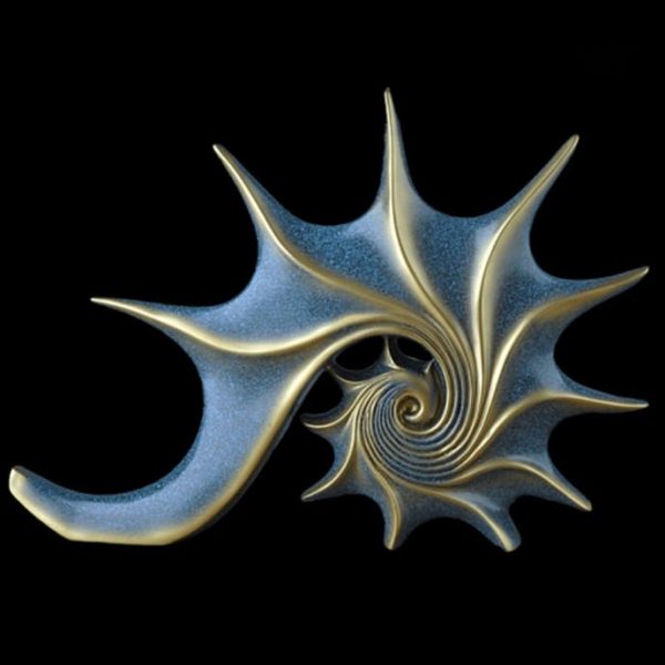 Pièce décorative en forme de coquillage, style contemporain