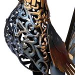 Sculpture coq métallique, ajout artistique pour le jardin