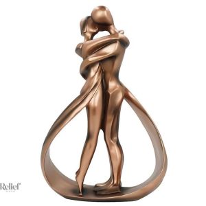 Statue couple passionné 25 cm, une expression d'amour et de connexion