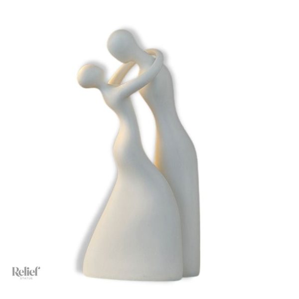 Statue Couple en résine décorative pour intérieur