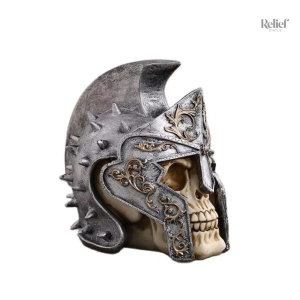 Objet d'art : crâne de soldat romain 18 cm