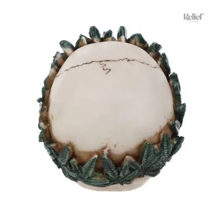 Pièce unique en forme de crâne avec couronne, 12 cm