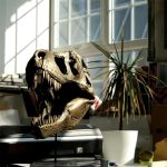 Tête de Tyrannosaure en statue, design crâne de dinosaure