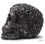 Statue décorative crâne, design industriel 12 cm