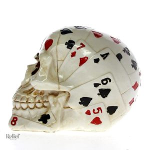 Tête de mort en résine 12 cm pour collection