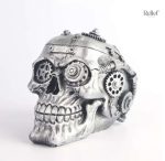 Statue crâne steampunk 11 cm, décoration originale