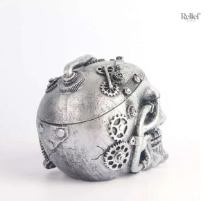 Statue de crâne unique, 11 cm, art steampunk