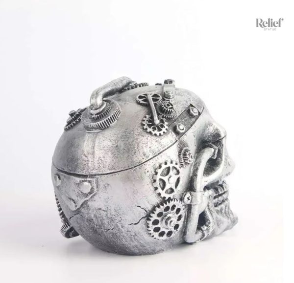 Statue de crâne unique, 11 cm, art steampunk