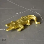 Objet décoratif crocodile, résine, 24 cm unique