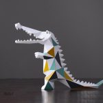 Art animalier en sculpture de crocodile unique
