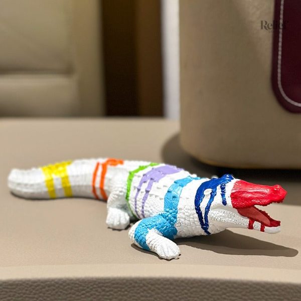 Objet déco crocodile en résine 9 cm