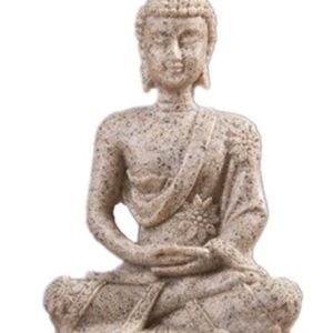 Figurine Bouddha en sable, 11 cm, symbole de sérénité et méditation