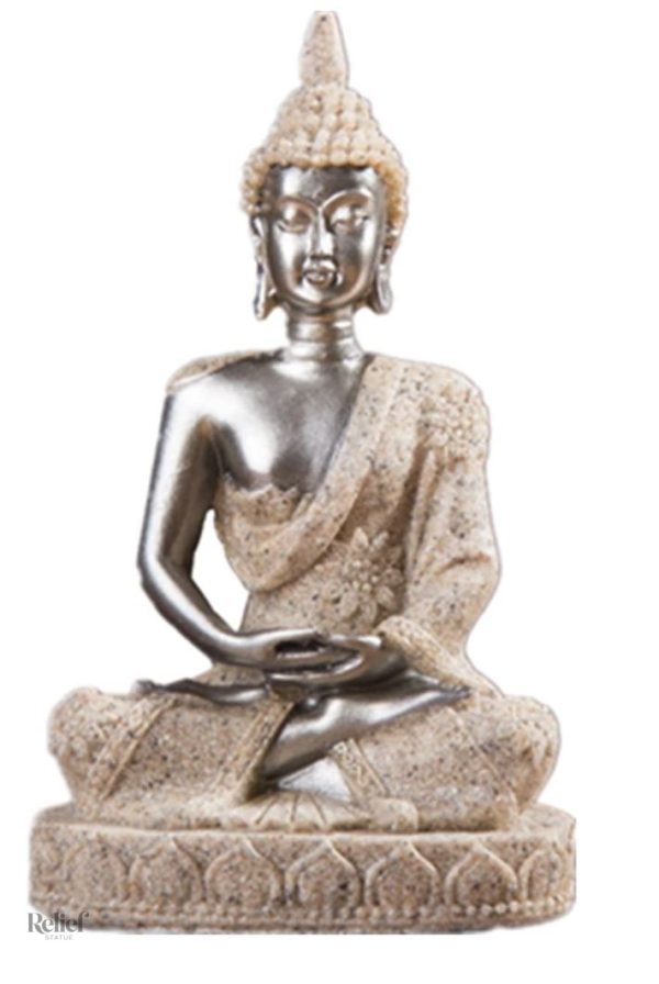 statue-de-bouddha-sable-argentee-11-cm-1 Statue de Bouddha sable argentée 11 cm, décoration spirituelle