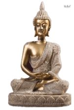 Statue Bouddha sable/dorée 11 cm