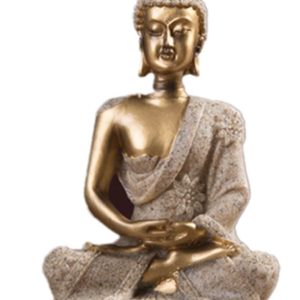 Statue Bouddha sable/dorée 11 cm