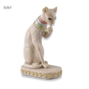 Statue de chat égyptien décorative en résine