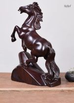 Statue de cheval en bois, accessoire de décoration unique