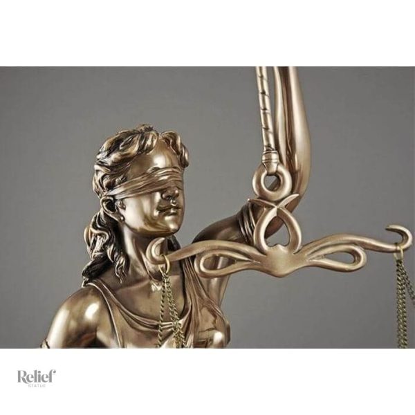 Statue décorative de Thémis, Justice en bronze 50 cm