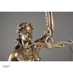 Statue effet bronze, Thémis, icône de l'équité
