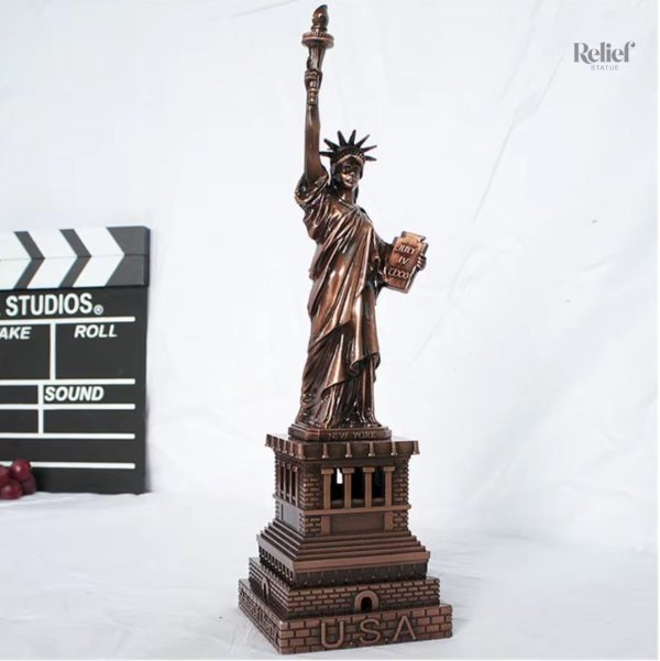 Statue de la liberté en métal 15 cm, sculpture décorative